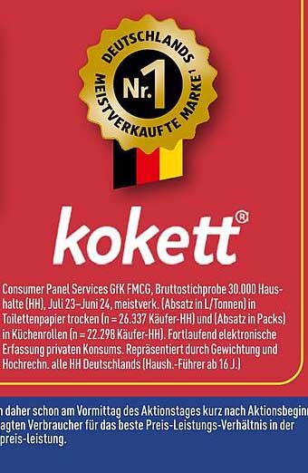 Kokett Toilettenpapier - Das meistverkaufte Toilettenpapier Deutschlands