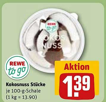 Kokosnuss Stücke je 100-g-Schale