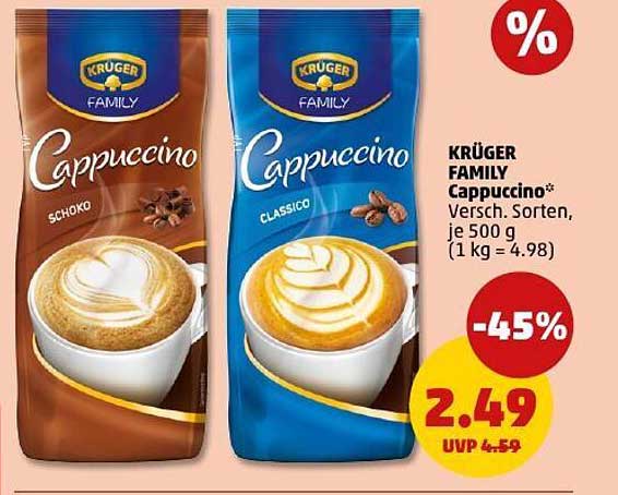 KRÜGER FAMILY Cappuccino 500 g - Verschiedene Sorten
