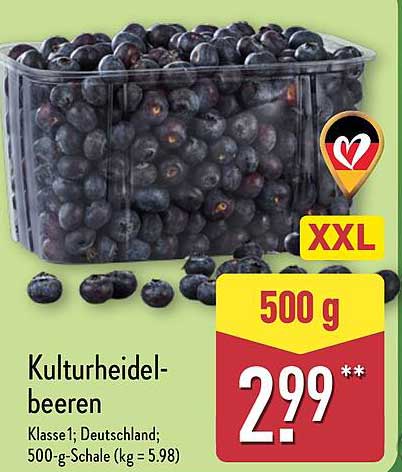 Kulturheidelbeeren 500 g - nur 2,99 €