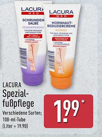 LACURA Spezial-Fußpflege - Schrunden-Salbe und Hornhaut-Reduziercreme