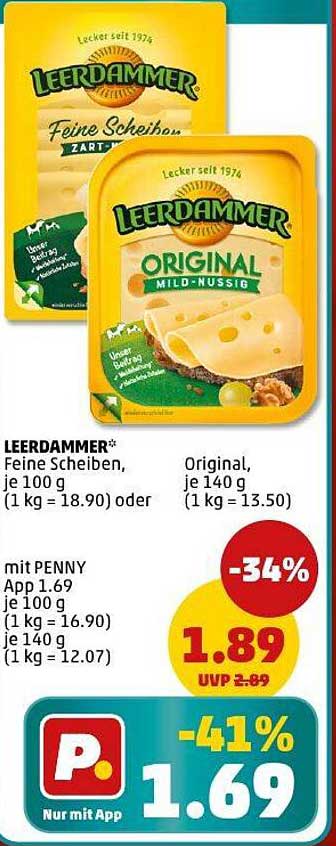 LEERDAMMER®: Feine Scheiben, je 100 g oder Original, je 140 g