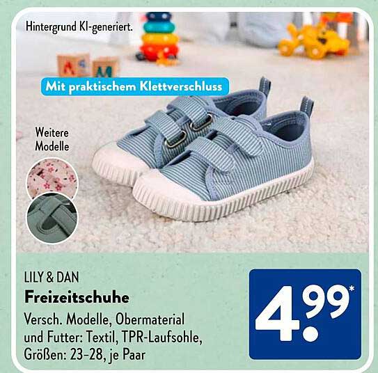 LILY & DAN Freizeitschuhe mit praktischem Klettverschluss