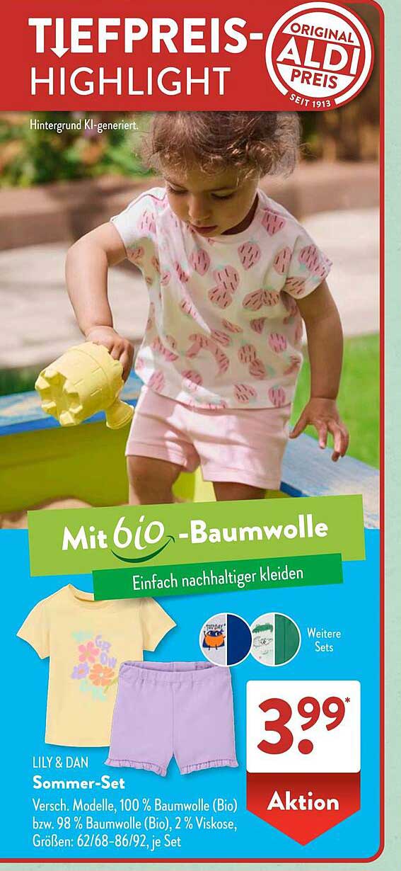 LILY & DAN Sommer-Set mit Bio-Baumwolle