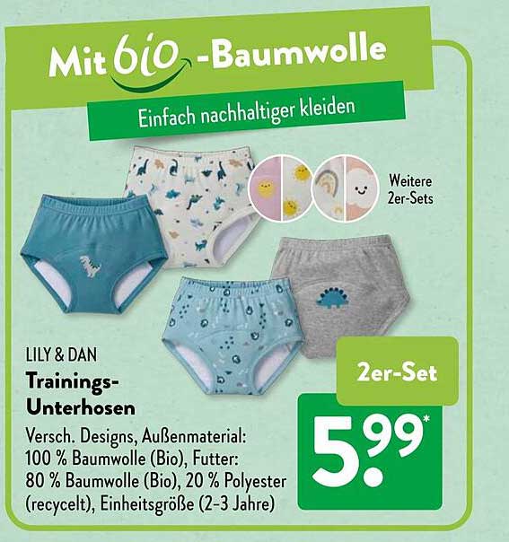 LILY & DAN Trainings-Unterhosen im 2er-Set