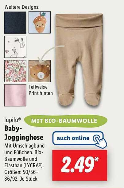 lupilu® Baby-Jogginghose mit Bio-Baumwolle
