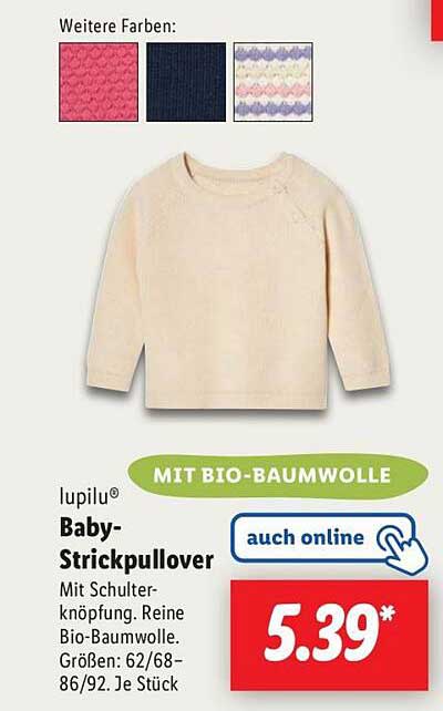 lupilu® Baby-Strickpullover mit Bio-Baumwolle
