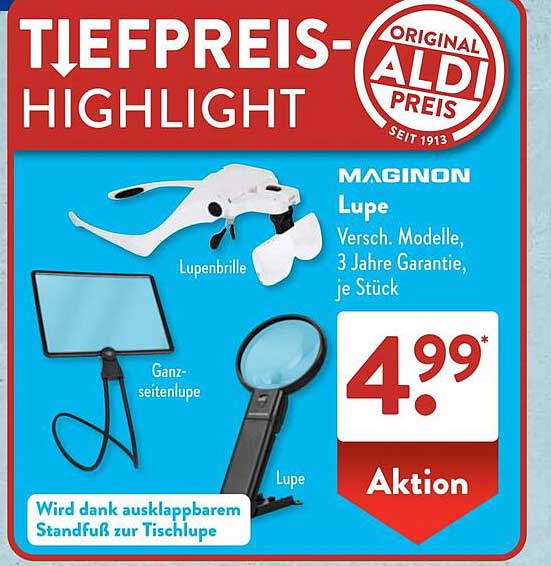 MAGINON Lupe - Verschiedene Modelle mit 3 Jahren Garantie