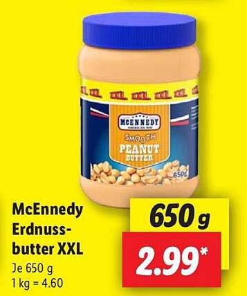McEnnedy Erdnussbutter XXL 650 g