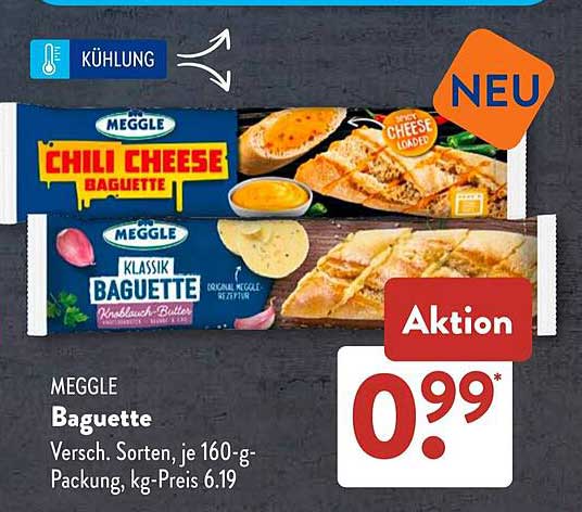 MEGGLE Baguette - Chili Cheese und Klassik