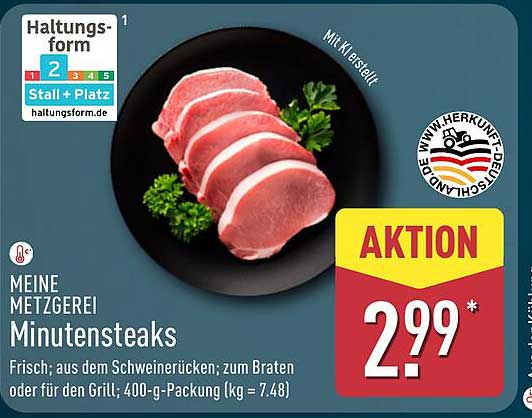 Meine Metzgerei Minutenssteaks