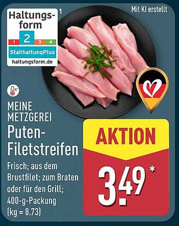 Meine Metzgerei Puten-Filetstreifen 400 g