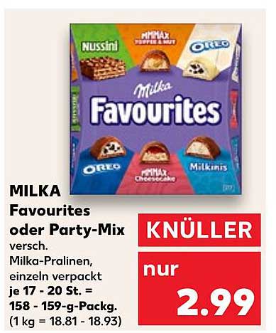 MILKA Favourites oder Party-Mix