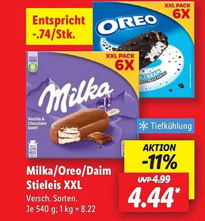 Milka/Oreo/Daim Stieleis XXL – 6er Pack