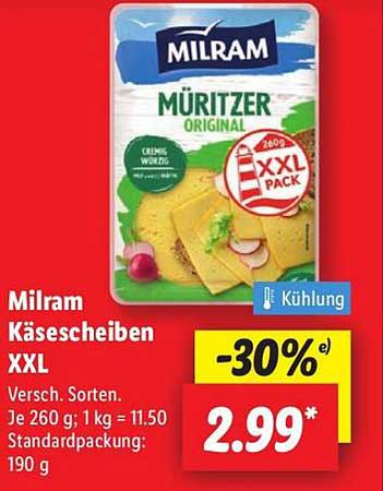 Milram Käse­scheiben XXL - 30% Rabatt!