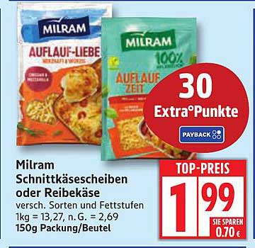 Milram Schnittkäse-Scheiben oder Reibekäse 150g