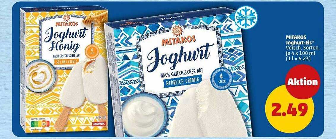 MITAKOS Joghurt-Eis (verschiedene Sorten) 4 x 100 ml