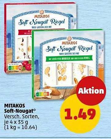 MITAKOS Soft-Nougat Riegel – Verschiedene Sorten