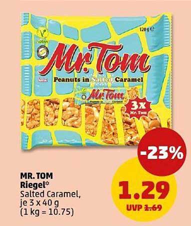 MR. TOM Riegel - Salted Caramel, je 3 x 40 g