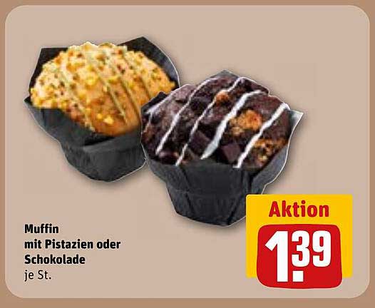 Muffin mit Pistazien oder Schokolade