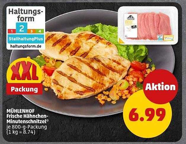 MÜHLENHOF Frische Hähnchen-Minutensteaks XXL-Packung