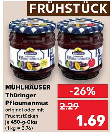 Mühlhäuser Thüringer Pflaumenmus