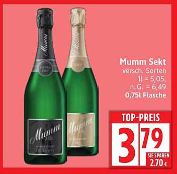 Mumm Sekt diverse Sorten 0,75l Flasche