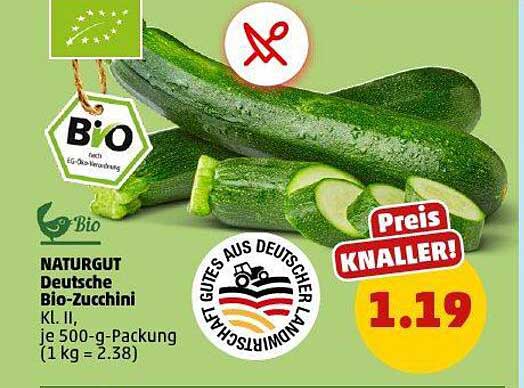 NATURGUT Deutsche Bio-Zucchini Kl. II
