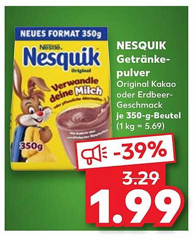 NESQUIK Getränkepulver - Kakao oder Erdbeergeschmack
