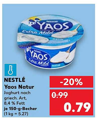 NESTLÉ Yaos Natur Joghurt nach griechischer Art