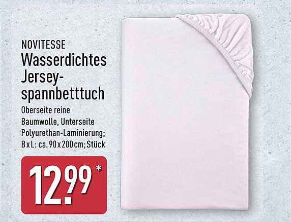 NOVITESSE Wasser dichtes Jersey-spannbettuch