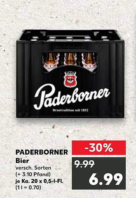 PADERBORNER Bier - 30% Rabatt!