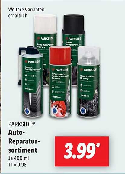 PARKSIDE® Auto-Reparatursortiment - 400 ml