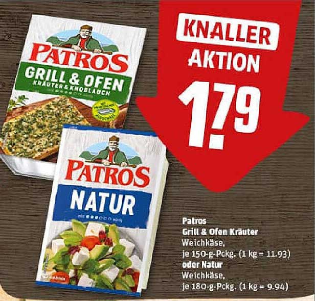 Patros Grill & Ofen Kräuter Weichkäse oder Natur Weichkäse