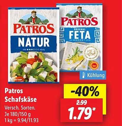 Patros Schafskäse - Natur und Feta