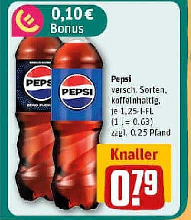 Pepsi 1,25 l - Erfrischender Genuss zum Sparpreis!