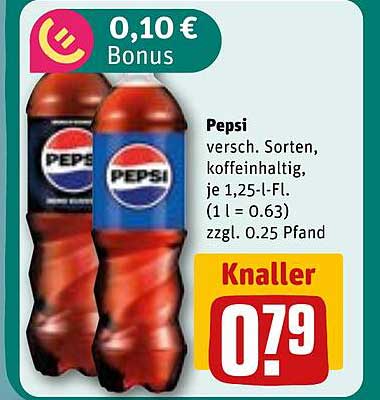 Pepsi 1,25-l-Flasche – Erfrischung zum Knallerpreis!