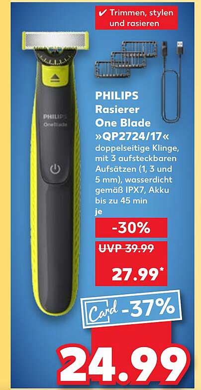 PHILIPS Rasierer One Blade »QP2724/17«