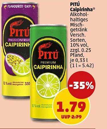 PITÚ Caipirinha - Erfrischendes alkoholisches Mischgetränk