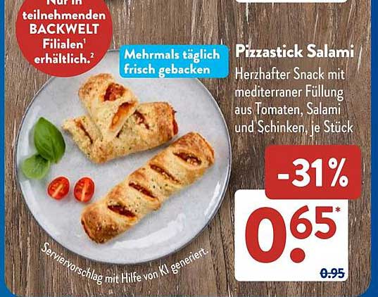 Pizzastick Salami - Herzhaft und Lecker
