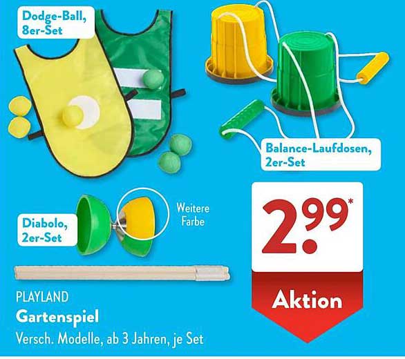 PLAYLAND Gartenspiel (Versch. Modelle, ab 3 Jahren, je Set)