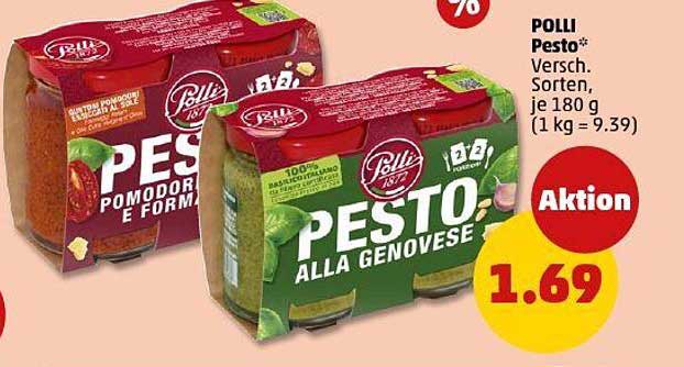 POLLI Pesto – Verschiedene Sorten, je 180 g