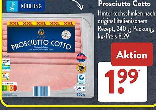 Proscuitto Cotto - Hinterkochschinken nach italienischem Rezept
