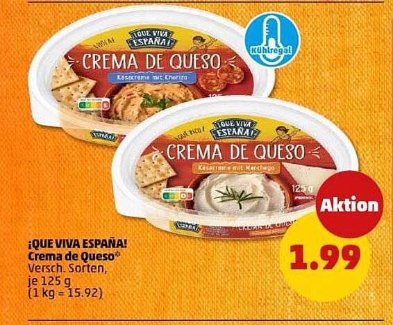 ¡QUE VIVA ESPAÑA! Crema de Queso - Verschiedene Sorten, je 125 g
