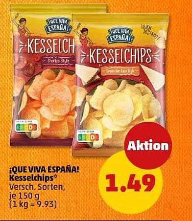 ¡QUE VIVA ESPAÑA! Kesselchips, Verschiedene Sorten, je 150 g