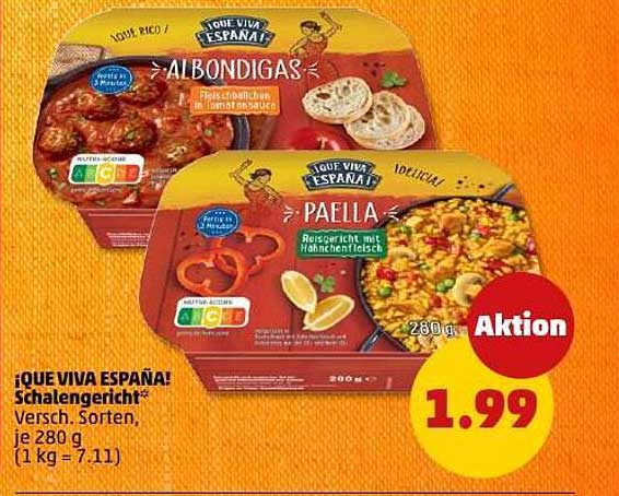 ¡QUE VIVA ESPAÑA! Schalengericht – Verschiedene Sorten, je 280 g