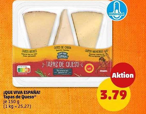 ¡QUE VIVA ESPAÑA! Tapas de Queso 150 g
