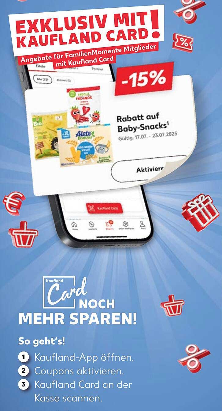 Rabatt auf Baby-Snacks mit Kaufland Card - 15%! 