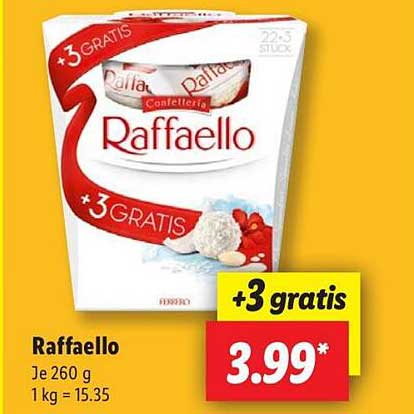 Raffaello 260 g - 3 + 3 gratis