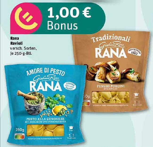 Rana Ravioli - Verschiedene Sorten, je 250-g-Btl.